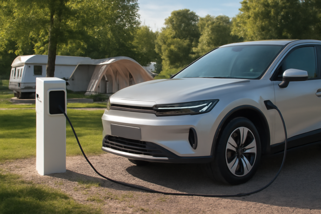 E-Auto auf dem Campingplatz laden